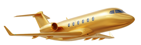 Golden airplane